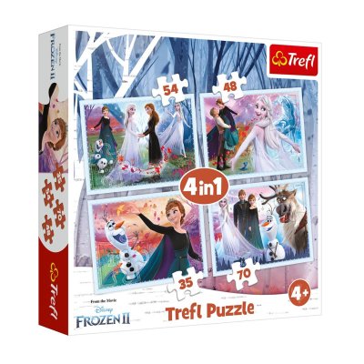 Wholesaler of Puzzles 4 en 1 Frozen II Disney 35-48-54-70pzs