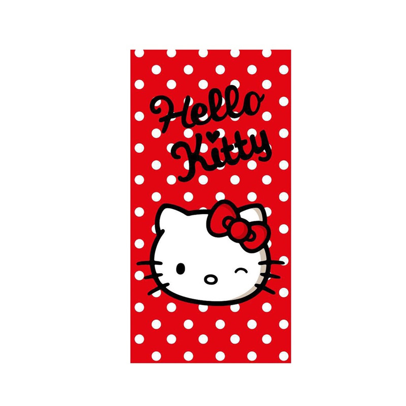 Toalla microfibra 70x140cm Hello Kitty - rojo