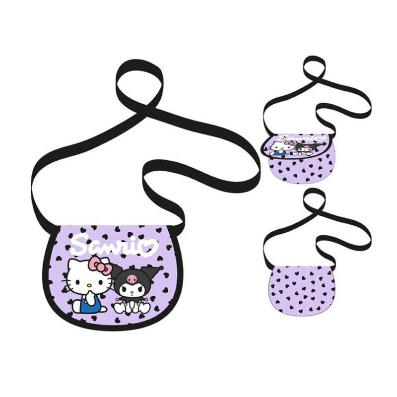 Bolso bandolera Kuromi & Hello Kitty 18cm