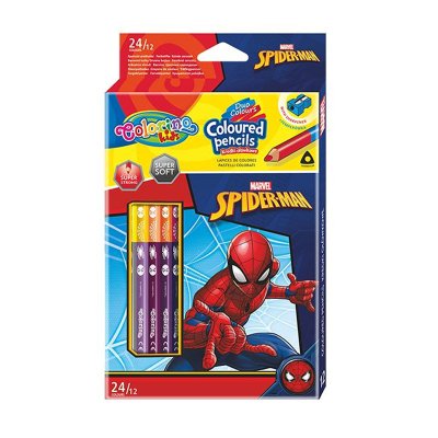 Distribuidor mayorista de Set 12 lápices colores Colorino Kids Spiderman