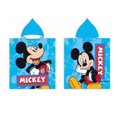 Poncho toalla microfibra Mickey Disney 50x100cm