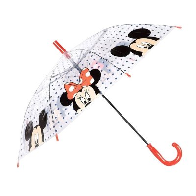 Paraguas transparente Minnie y Mickey 60cm