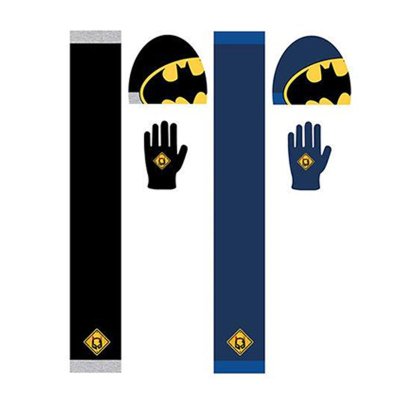 Set gorro bufanda guantes Batman 2 colores