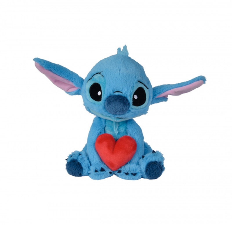 Peluche Stitch c/corazón Disney 25cm