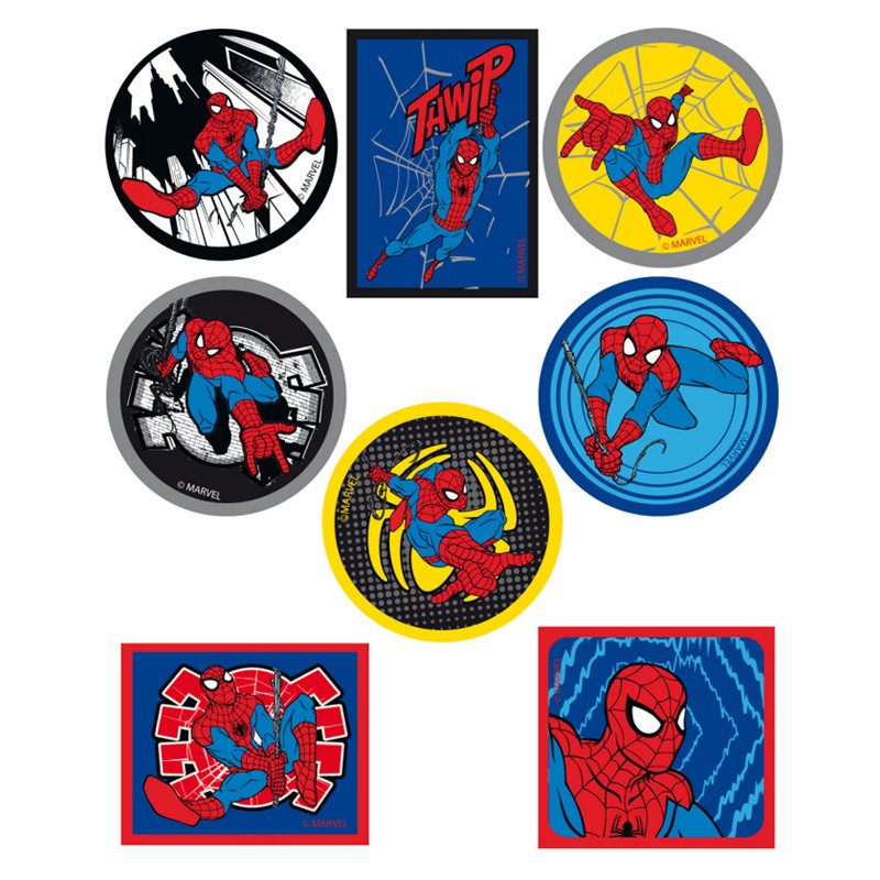 Distribuidor mayorista de Parches impresos Spiderman cuadrados y redondos - Ref. 6798C