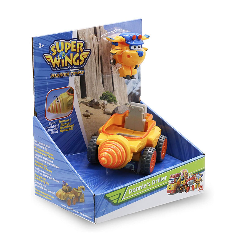 Figuras Super Wings Mission Teams Donnie's Driller