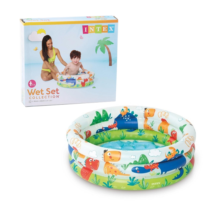 Piscina hinchable de 3 aros 61cm - Dino