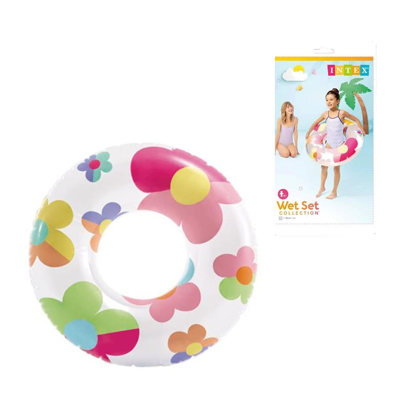 Flotador rueda hinchable piscina 81cm - Flores