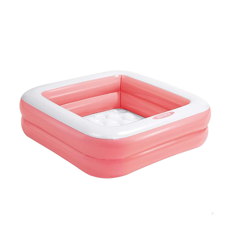 Piscina hinchable infantil cuadrada - rosa