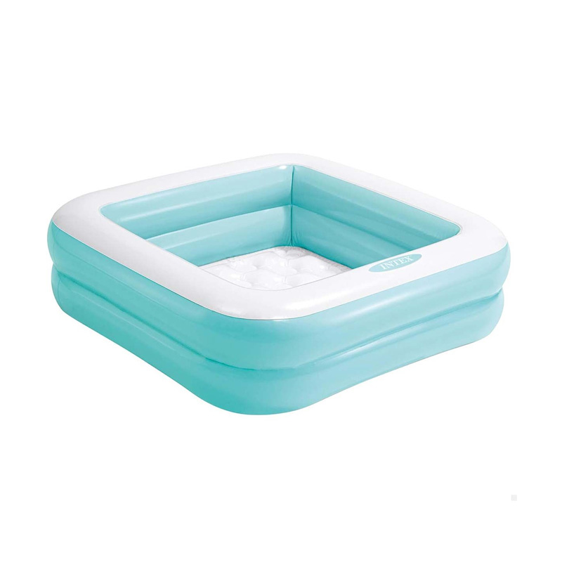 Piscina hinchable infantil cuadrada - azul