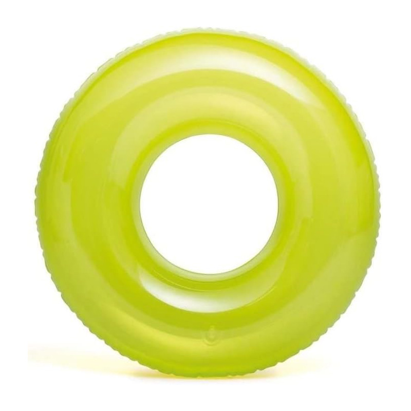 Flotador rueda transparente hinchable piscina - amarillo 批发