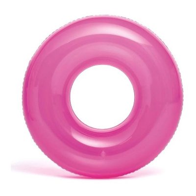 Flotador rueda transparente hinchable piscina - rosa