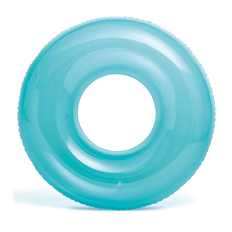 Flotador rueda transparente hinchable piscina - azul