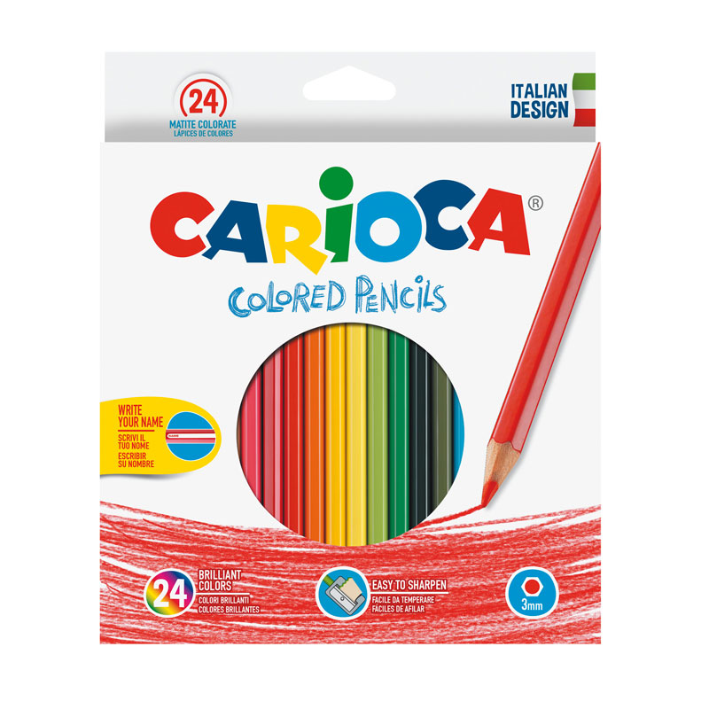 Set de 24 lapices de colores Carioca Colored Pencils