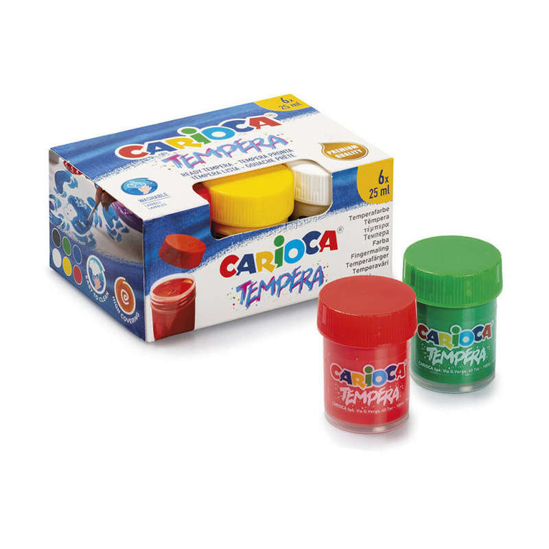 Set de 6 temperas Carioca Tempera 25ml