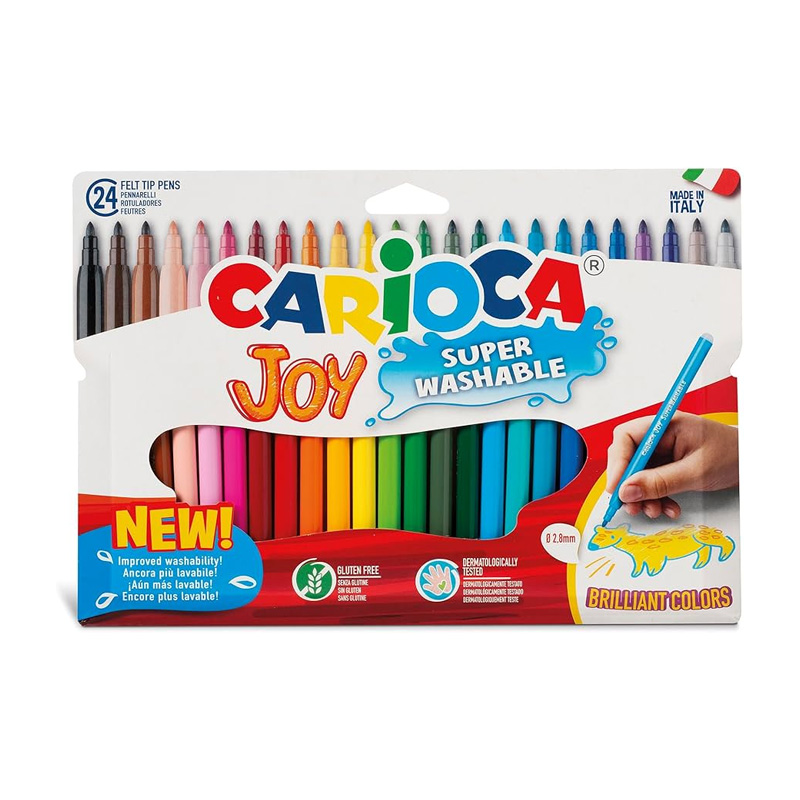 Set de 24 Rotuladores Carioca Joy Superwashable Brillant Colors