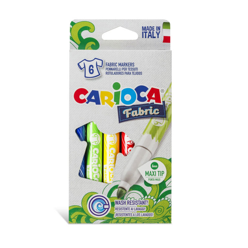 Distribuidor mayorista de Set de 6 rotuladores Carioca Fabric