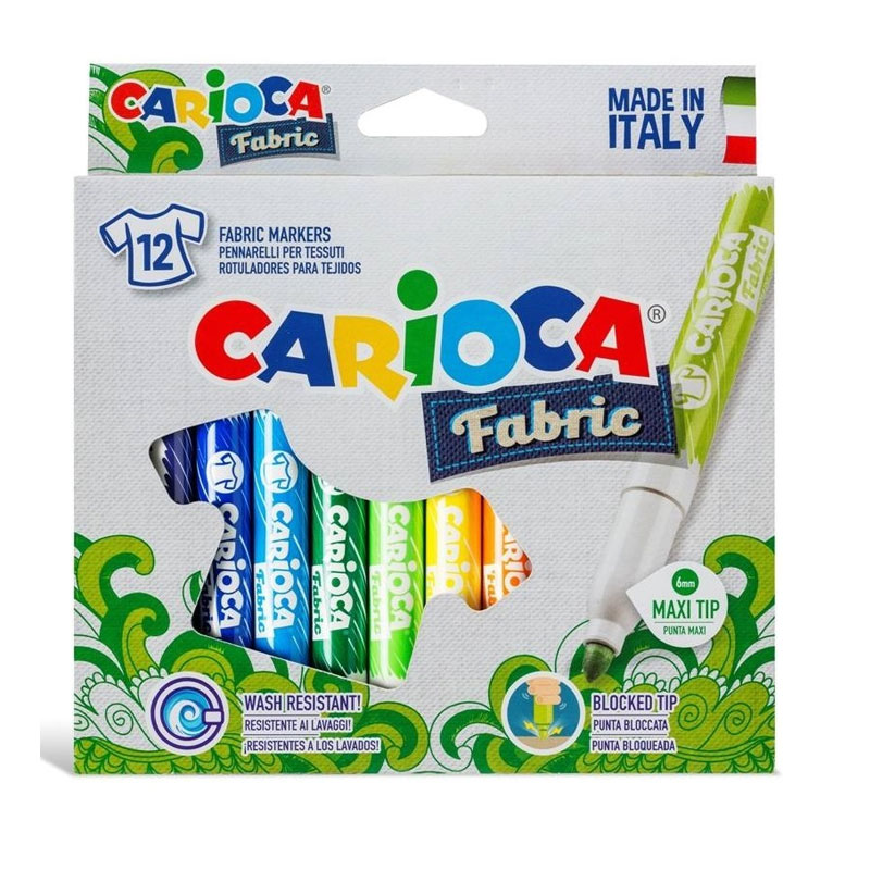 Set de 12 rotuladores Carioca Fabric