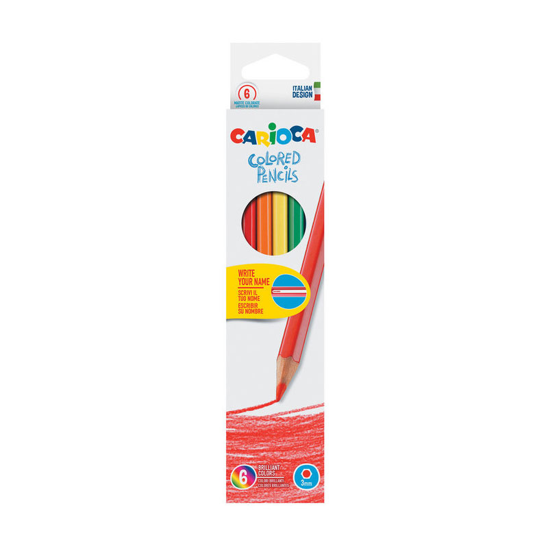 Set de 6 lápices de colores Carioca Colored Pencils 批发