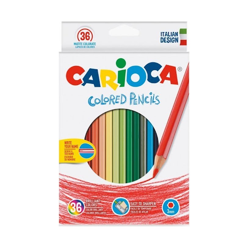 Set 36 lápices de colores Carioca 3mm