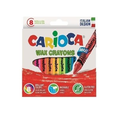 Set de 8 lápices cera Carioca Wax Crayons Maxi