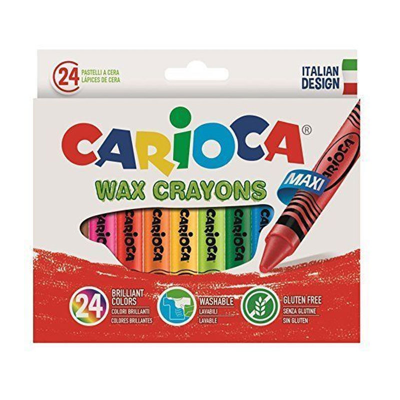 Set de 24 lápices cera Carioca Wax Crayons