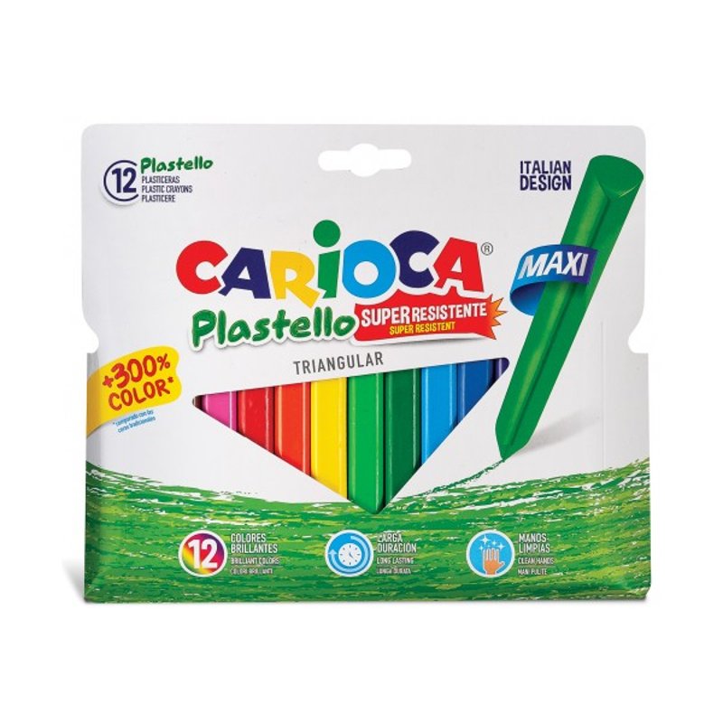 Plasticeras Carioca Triangular Maxi 12 colores