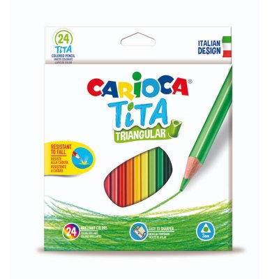 Set 24 lápices de colores Carioca Tita Triangular
