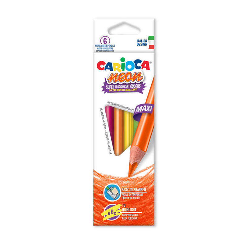 Set de 6 lápices Carioca Neón