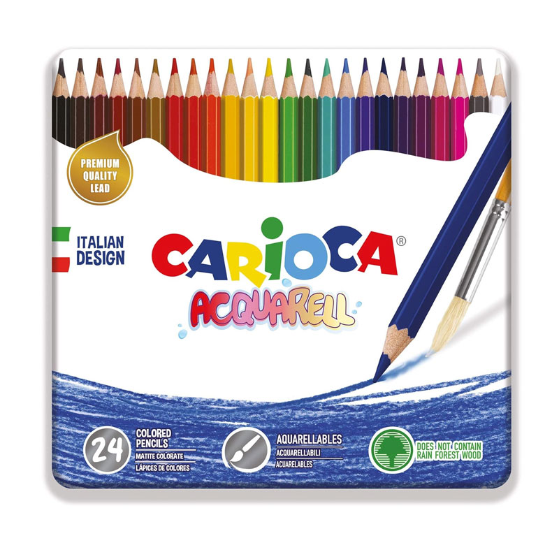 La Casa del Artesano-Lapices Color CARIOCA 3 en 1 lapiz, cera y acuarela  baby *6 colores