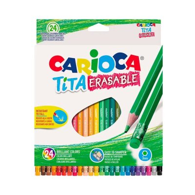 Set de 24 lápices de colores Carioca Tinta Erasable