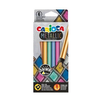 Set 6 lápices Carioca Metallic Maxi
