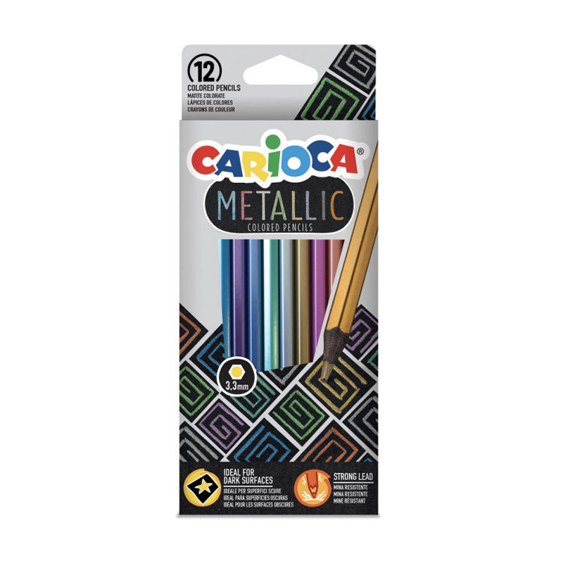 Set 12 lápices Carioca Metallic