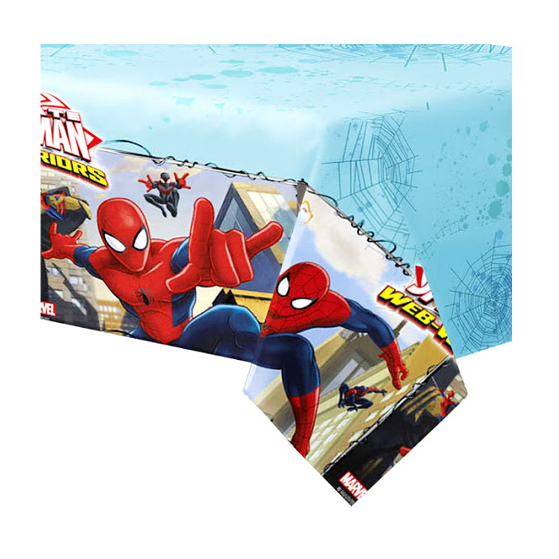 Mantel de mesa de plástico 120x180cm Spiderman Web Warriors