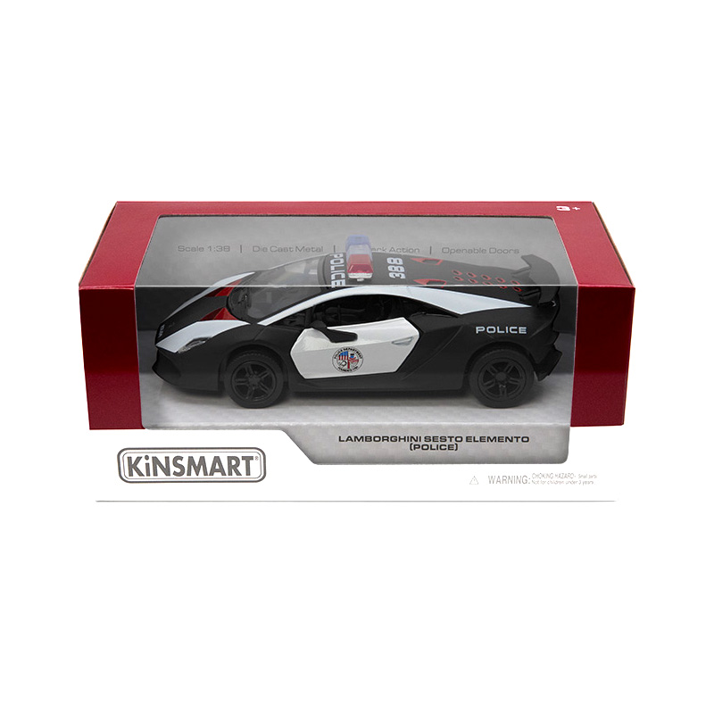 Miniatura coche Lamborghini Sesto Elemento Police 1:38