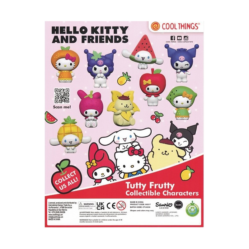 Distribuidor mayorista de Bola sorpresa Hello Kitty & Friends Tutty Frutty