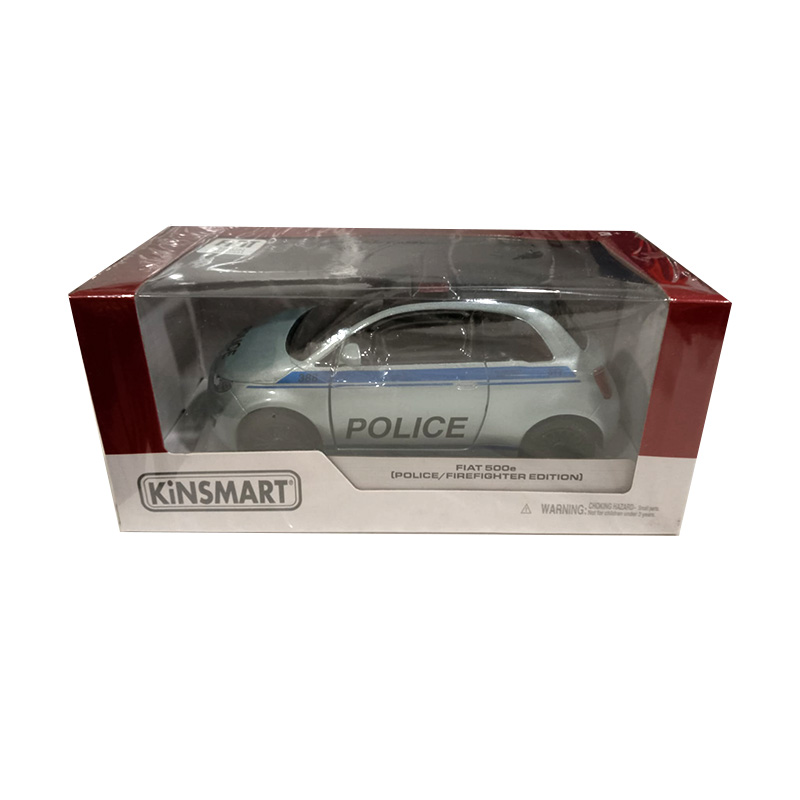 Miniatura coche Fiat 500e Police 1:28