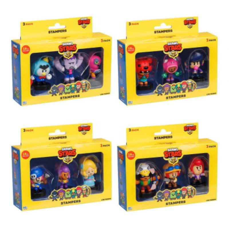 Pack 3 Figuras coleccionables Brawl Stars (modelo aleatorio)