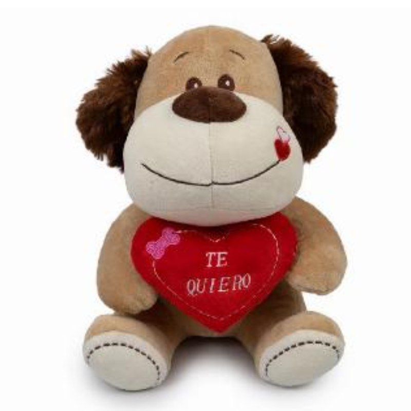 Peluche Perrito c/corazón Te Quiero 28cm San Valentin