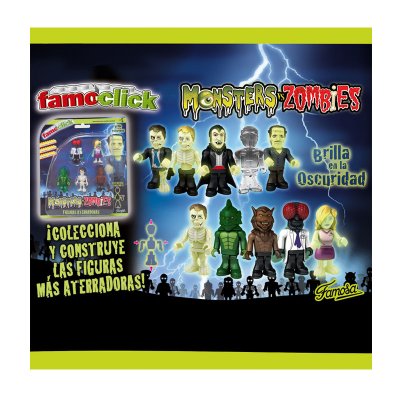 Pack 5 figuras Famoclick Monsters vs Zombies - modelo 2 批发