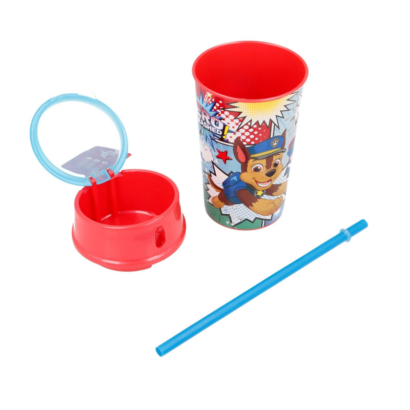 Paw Patrol 2 sin BPA tapa Vaso infantil con pajita reutilizable taza 