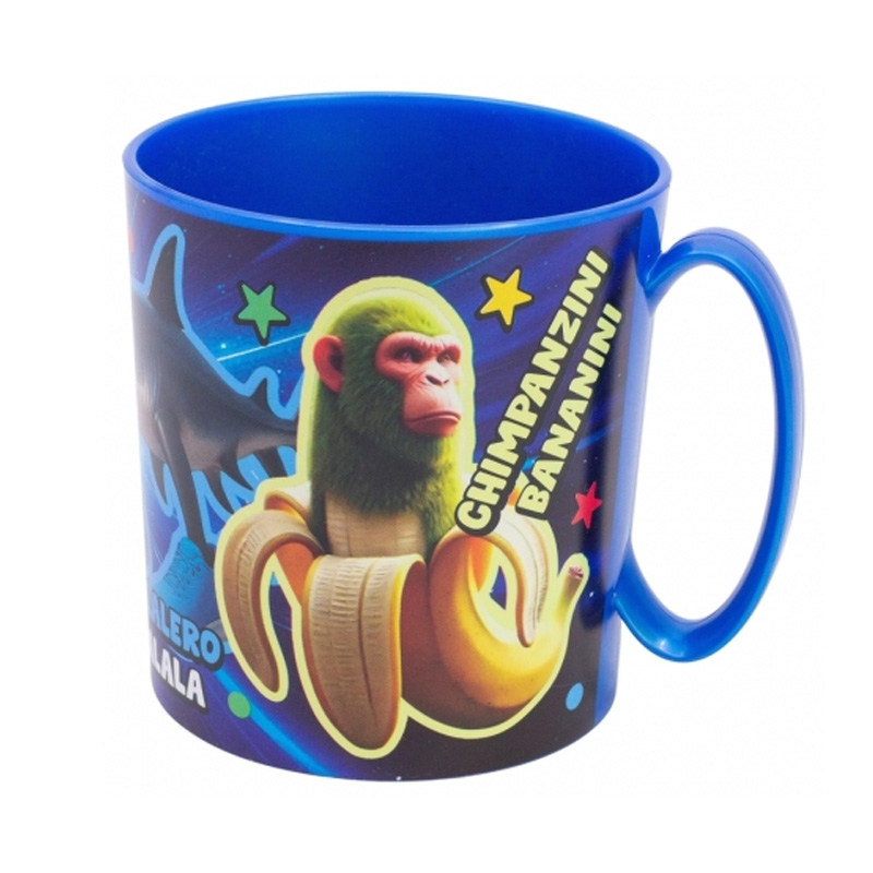 Taza plástico microondas 390ml Italian Brainrot