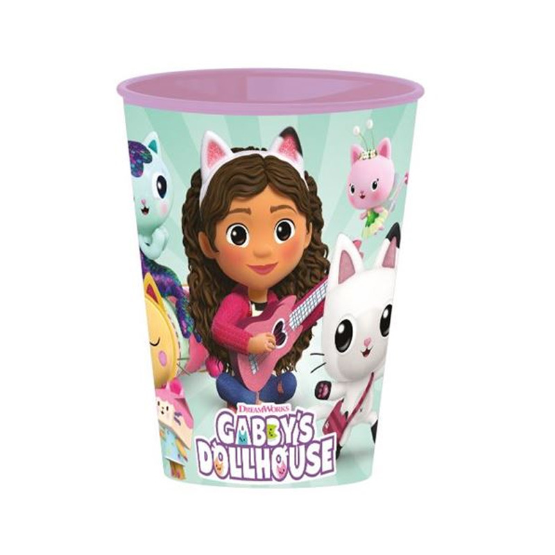 Vaso plástico 260ml La casa de muñecas Gabby