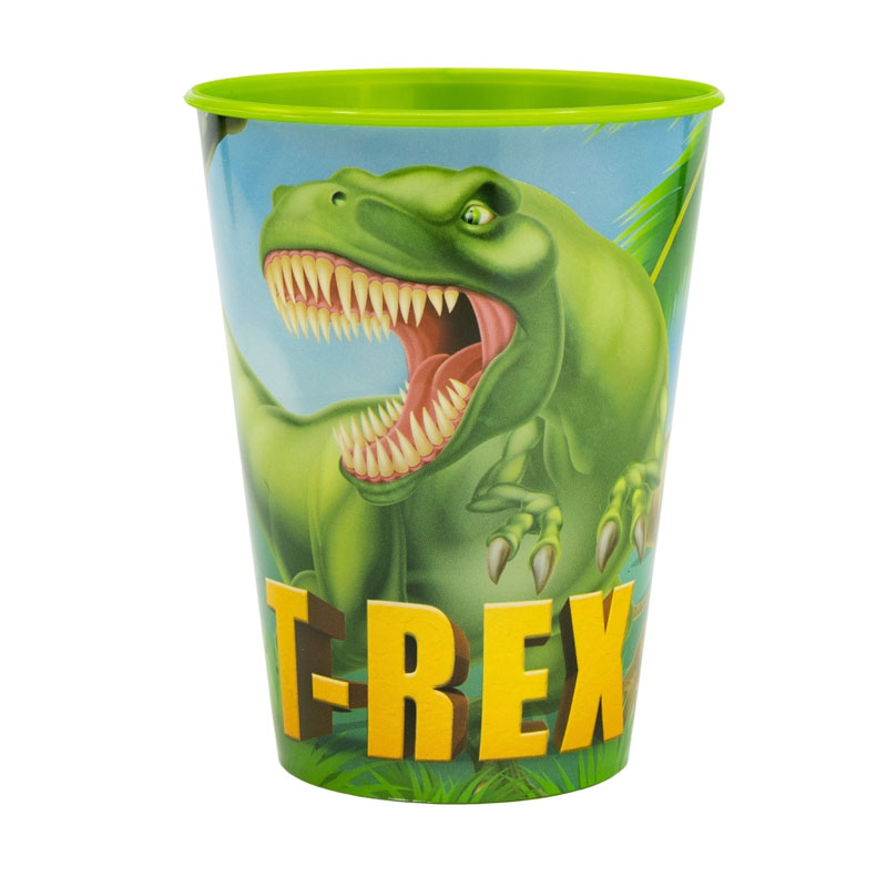 Vaso plástico 260ml Dinosaurio T-Rex