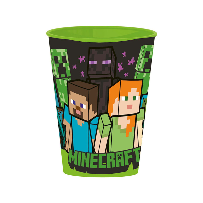 Vaso plástico 260ml Minecraft