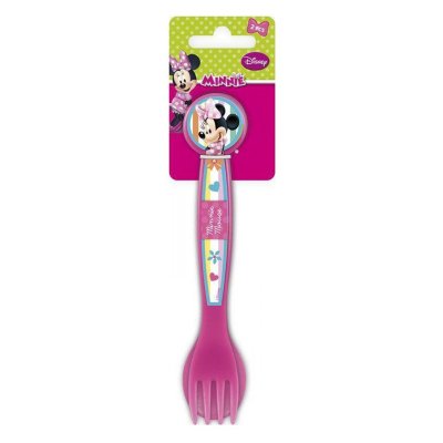 儿童塑料餐具勺子叉子套装：米妮（Minnie）Dots & Bows 批发