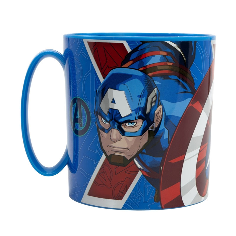 Taza plástico microondas 350ml Los Vengadores Iron Man & Capitán América