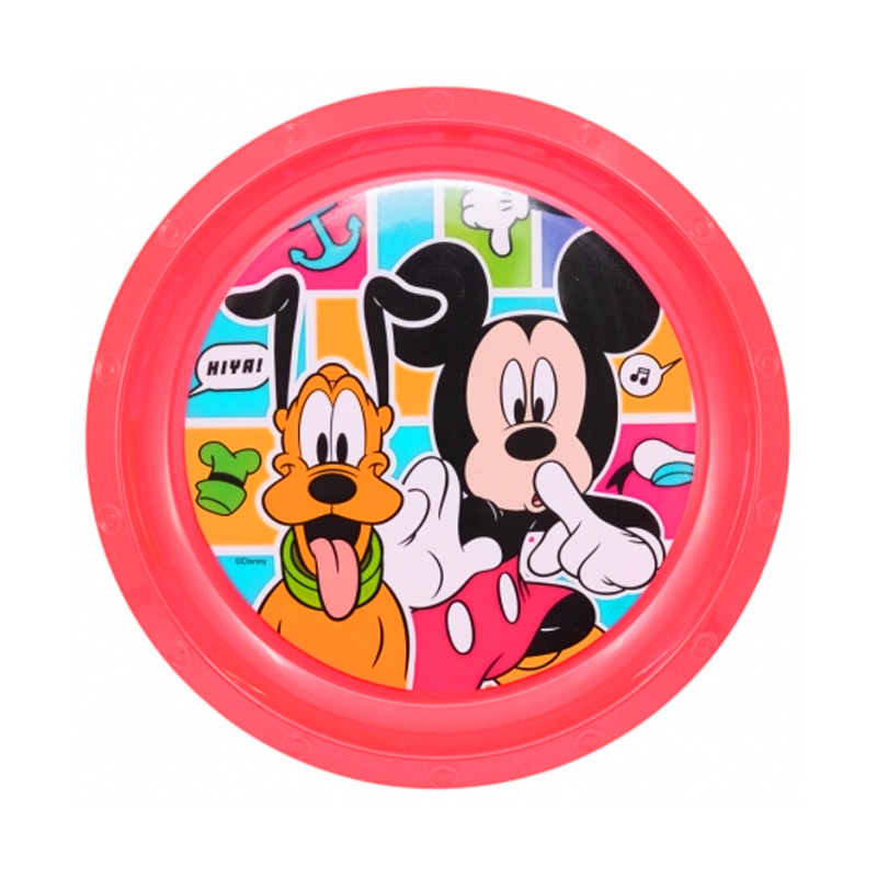 Plato plástico Mickey Mouse - rojo