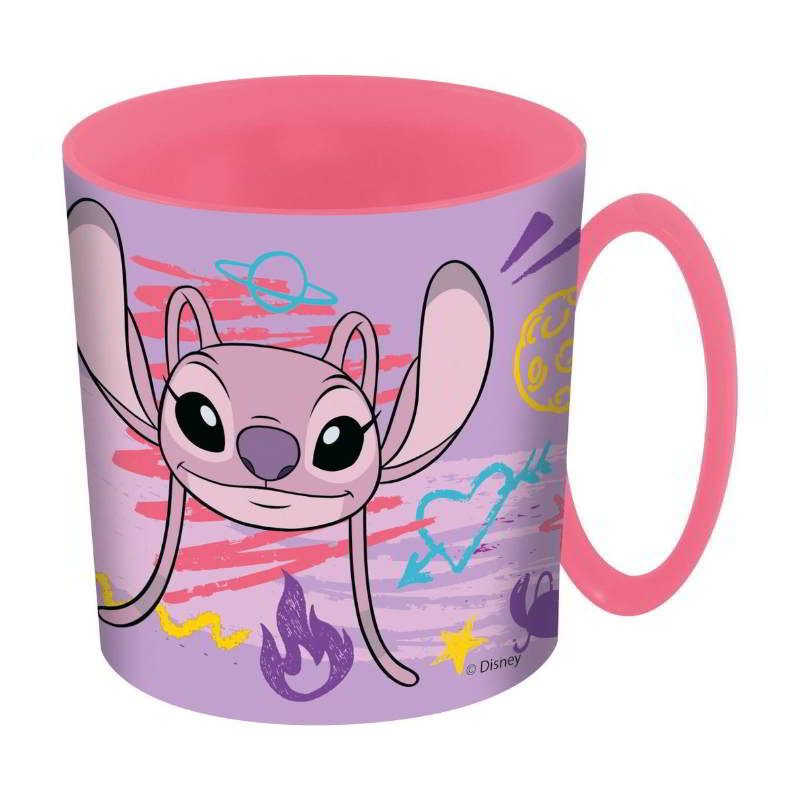 Taza plástico microondas 390ml Angel Stitch