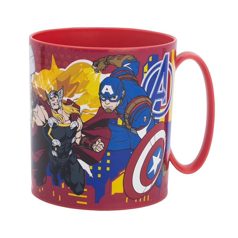 Taza plástico microondas 390ml Los Vengadores Marvel Bombers